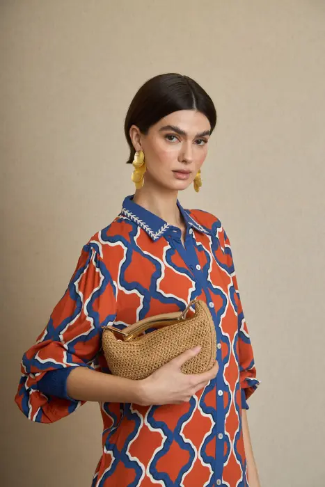 Bolso Rafia Medialuna Mini