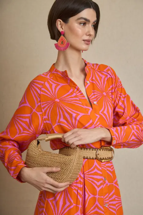 Bolso Rafia Medialuna Mini