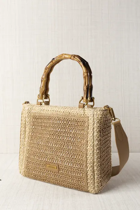 Bolso Rafia y Bambú
