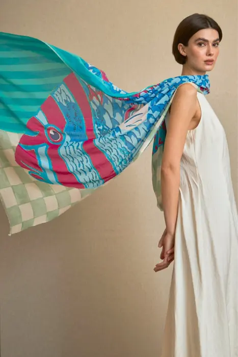 Fular Estampado Pez