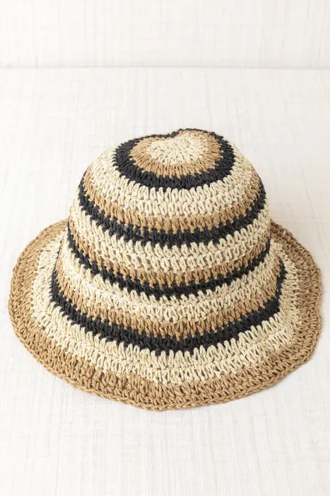 Gorro Rafia Rayas