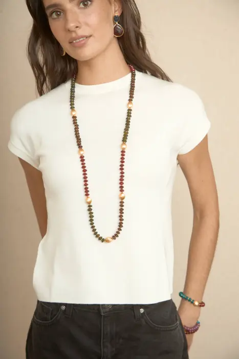Collar Largo Piedra Natural