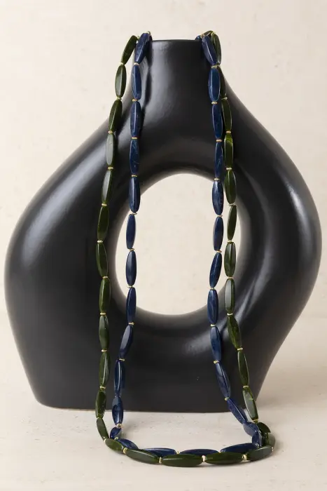 Collar Largo Doble Resina