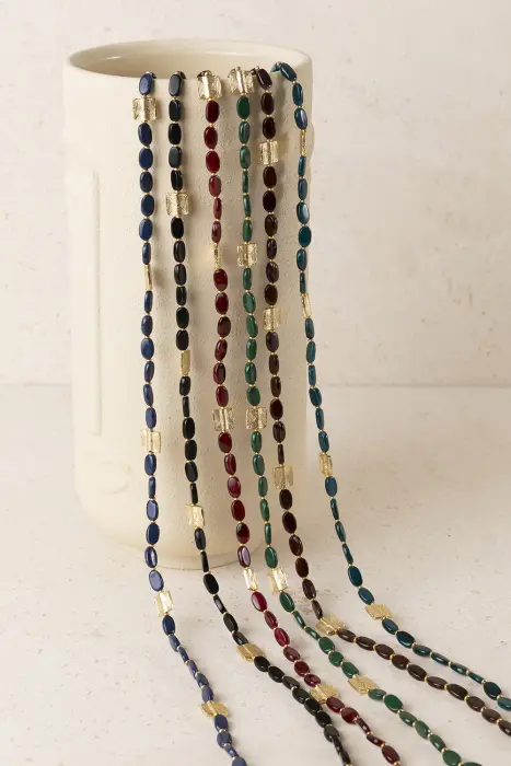 Collar Largo Doble Resina