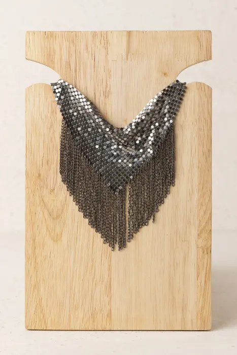 Collar Chocker Malla y Flecos