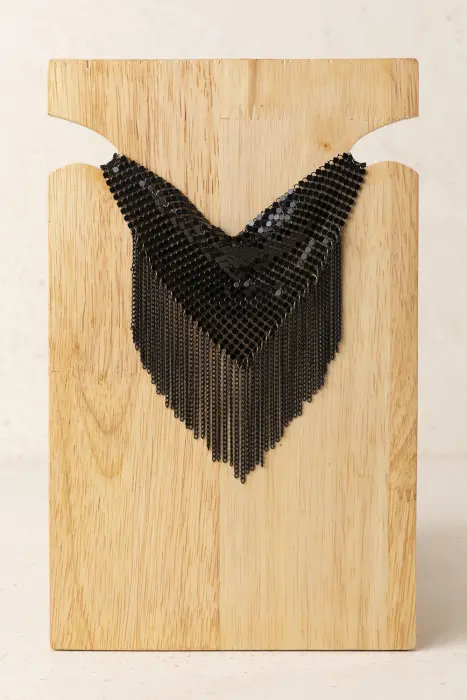 Collar Chocker Malla y Flecos