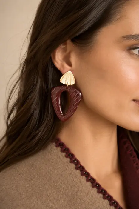 Pendientes Resina Labrada