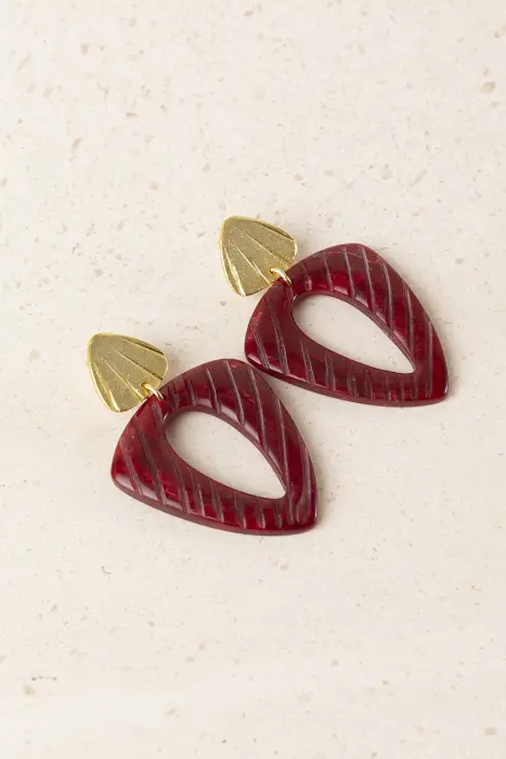 Pendientes Resina Labrada