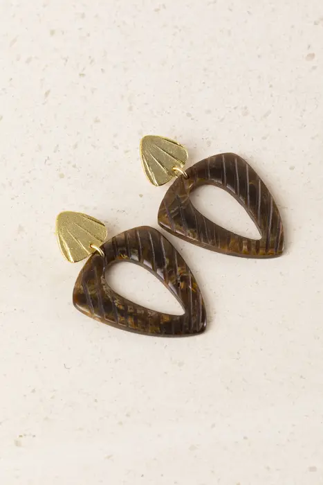 Pendientes Resina Labrada