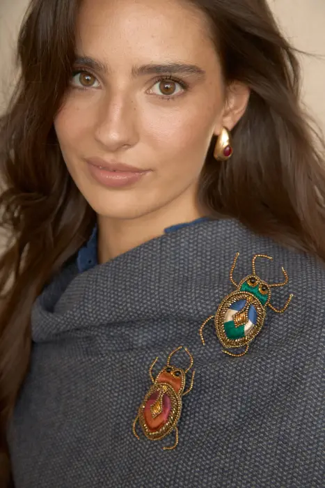 Broche Insecto Bordado