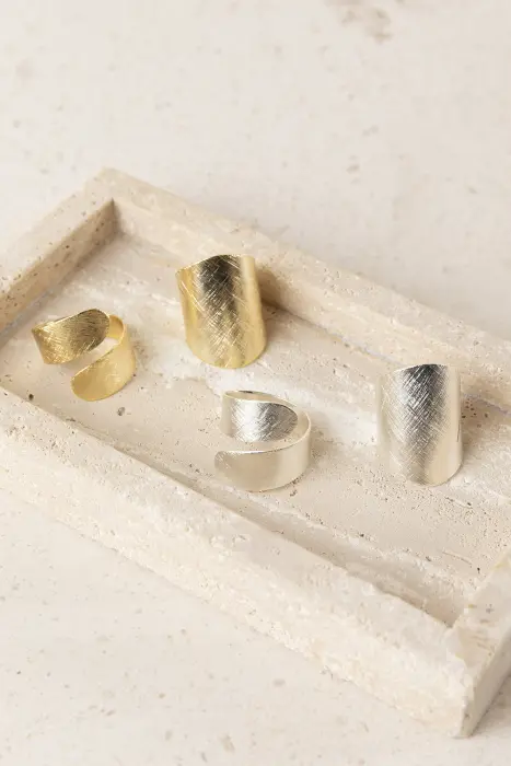 Anillo Latón Baño Oro