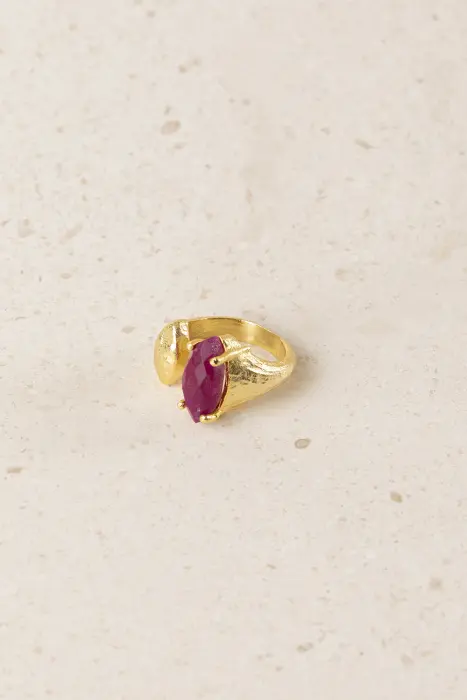 Anillo Latón y Piedra