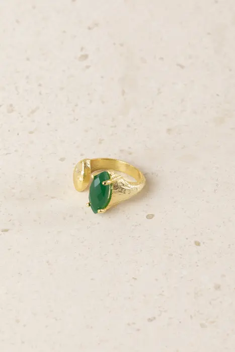 Anillo Latón y Piedra