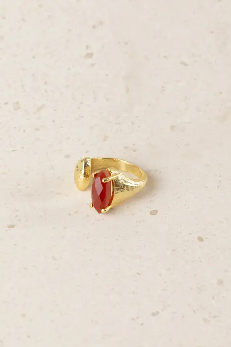 Anillo Latón y Piedra