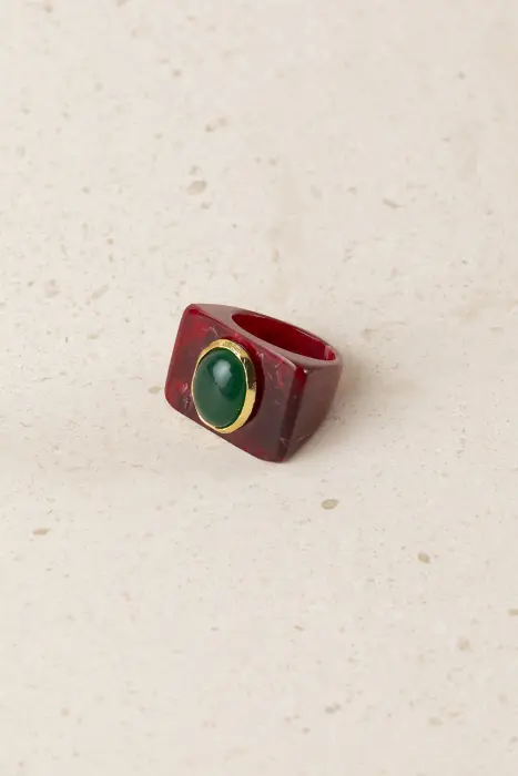 Anillo Resina y Piedra