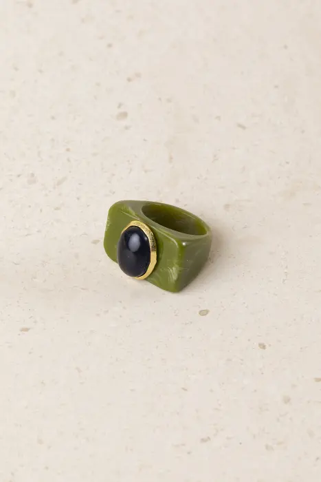 Anillo Resina y Piedra