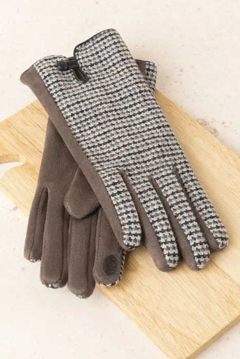 Guantes Tweed y Ante