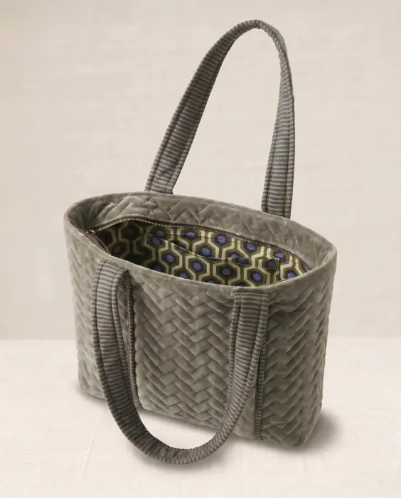Bolso Shopper Terciopelo Acolchado