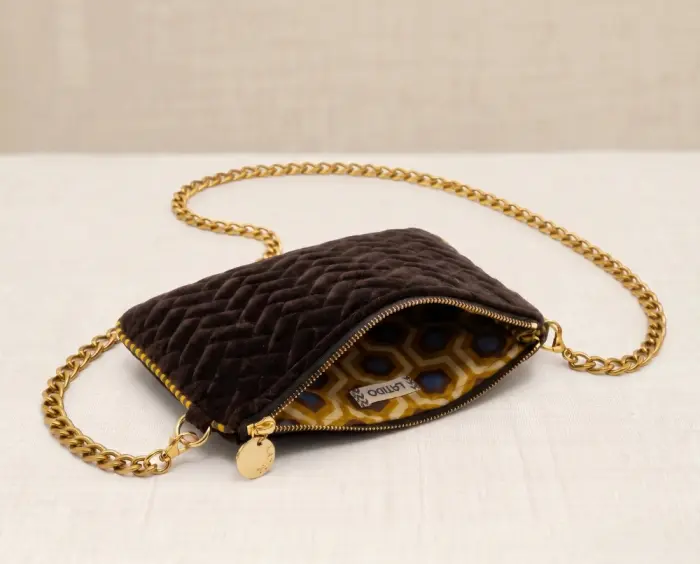 Bolso Bandolera Terciopelo Acolchada