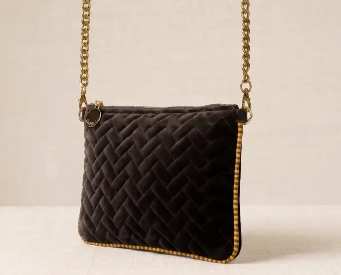 Bolso Bandolera Terciopelo Acolchada