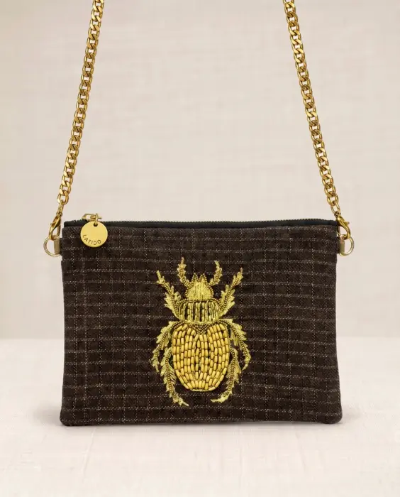 Bolso Bandolera Bordado Escarabajo