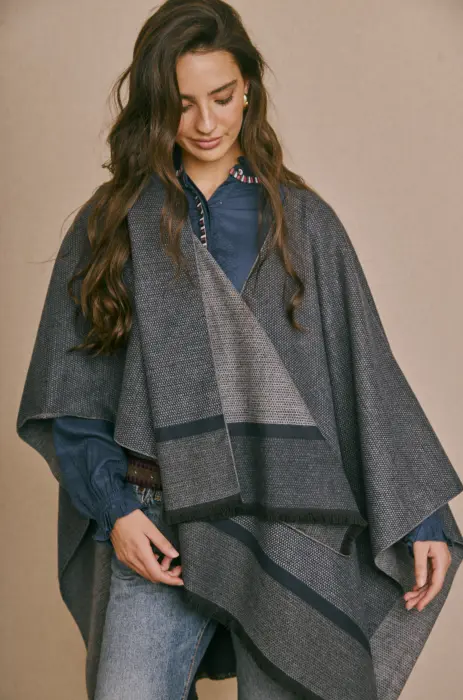 Poncho Bicolor Espiga