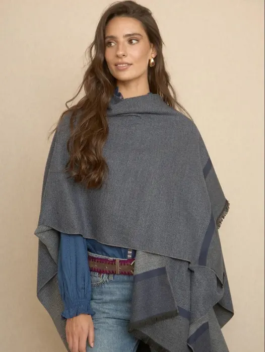 Poncho Bicolor Espiga