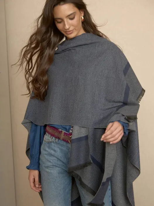 Poncho Bicolor Espiga