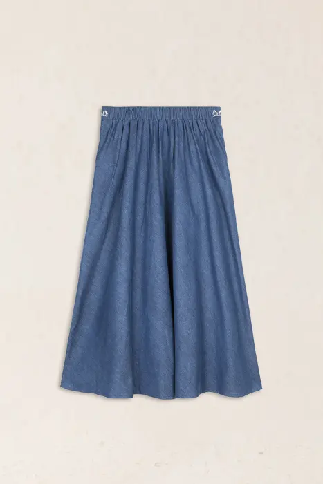 Falda Denim Bordada