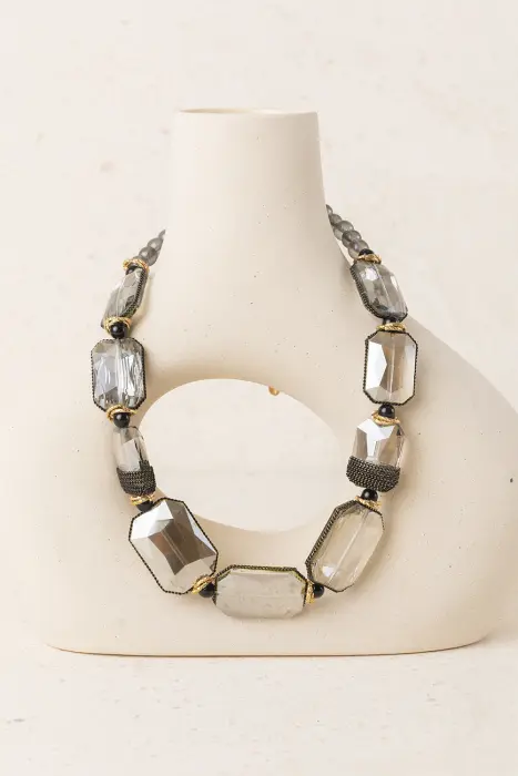 Collar Cristales Ahumados