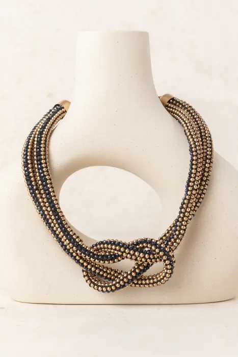 Collar Nudo con Cristales