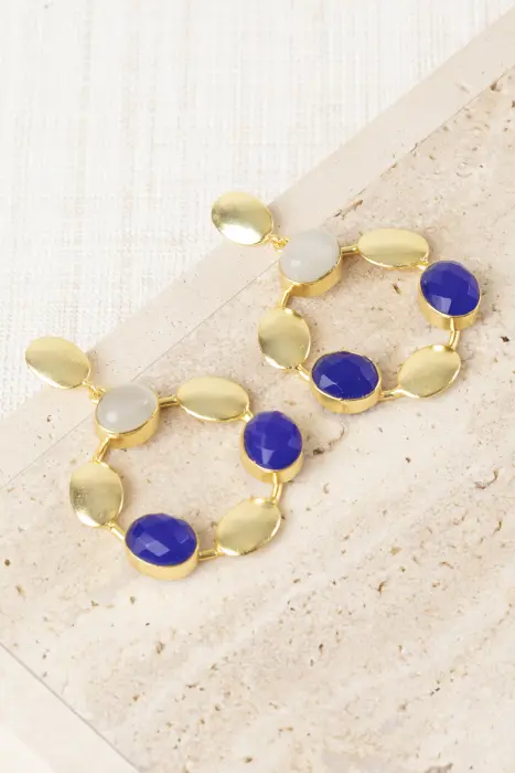 Pendientes Aro y piedras naturales