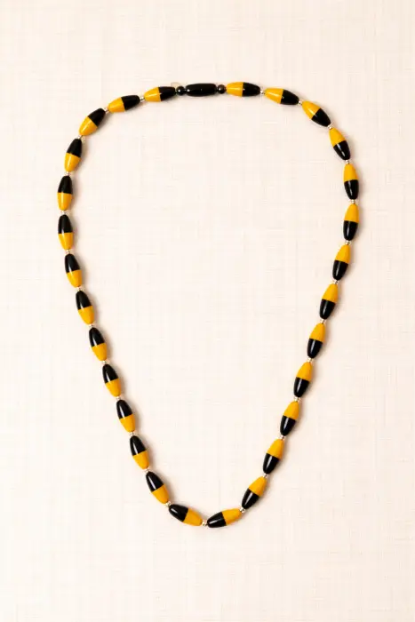 Collar largo resina bicolor