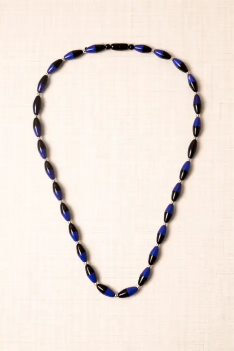 Collar largo resina bicolor