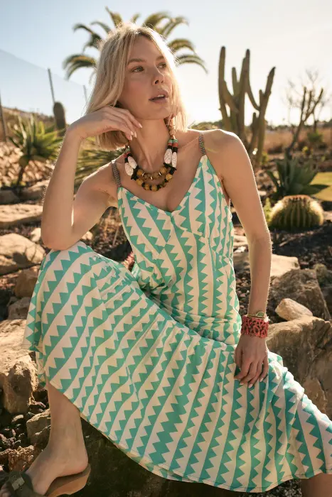 Collar doble vuelta resina y madera