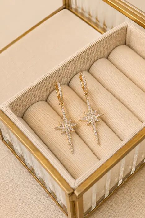 Pendientes Estrella Cristales