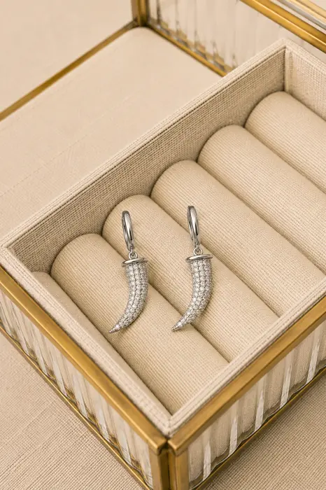 Pendientes Cuerno Cristales