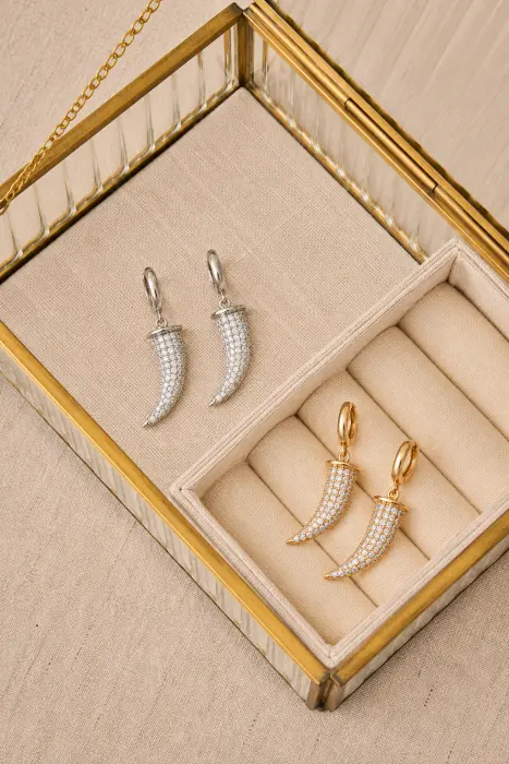 Pendientes Cuerno Cristales