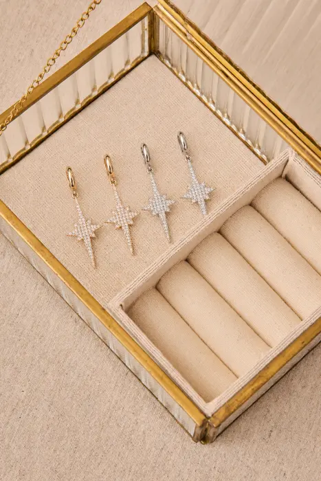 Pendientes Estrella Cristales