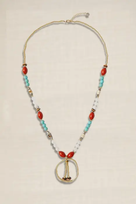 Collar largo colgante circular