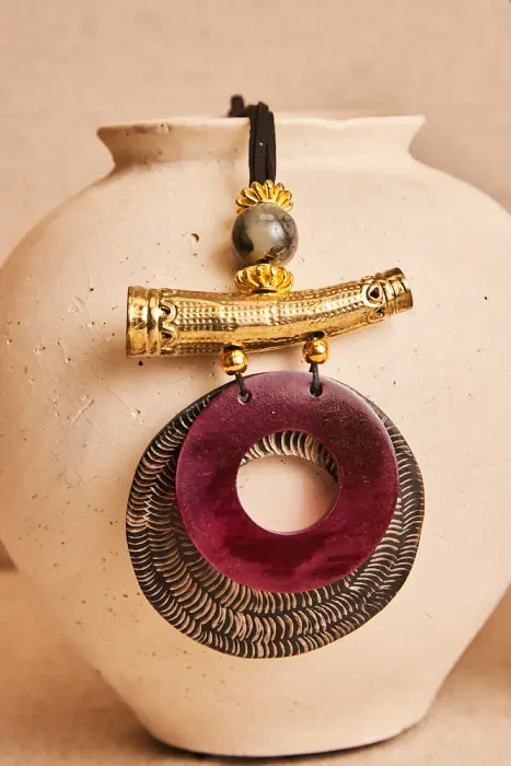 Collar Colgante Circular Asta