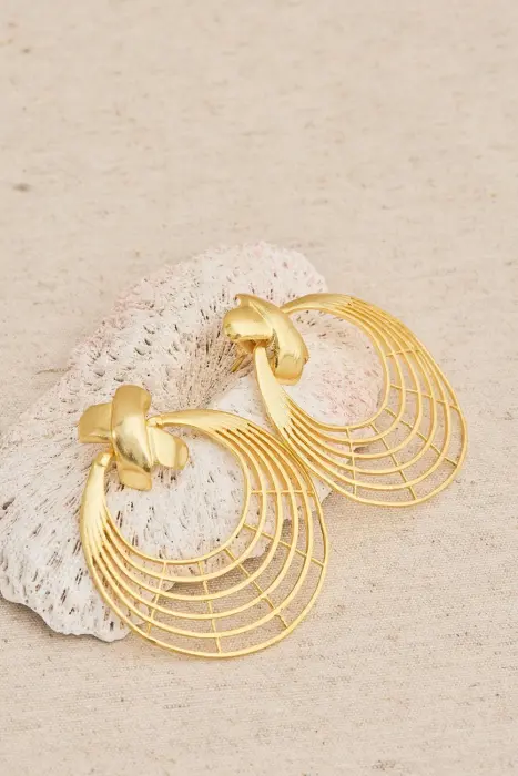 Pendiente aro maxi labrado