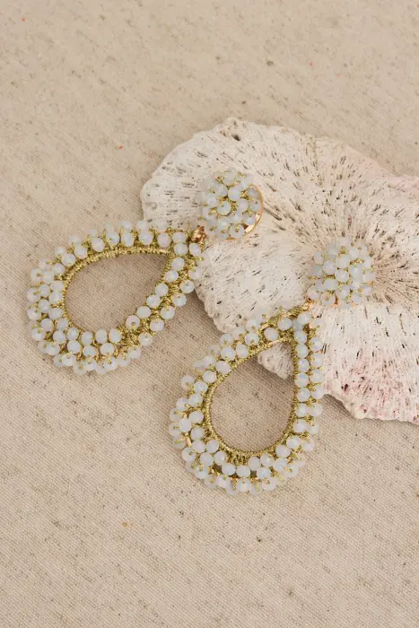 Pendiente Cristal facetado gota