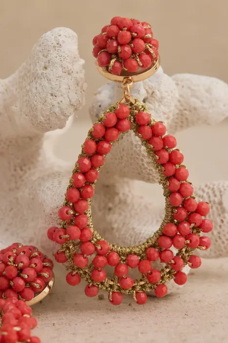 Pendiente Cristal facetado gota