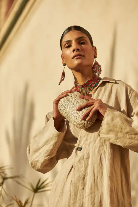 Pendiente boho flecos