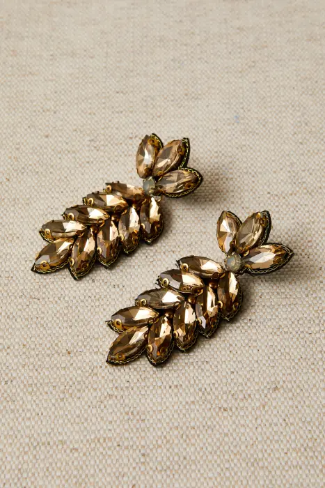 Pendientes Hoja Resina Cristalizada