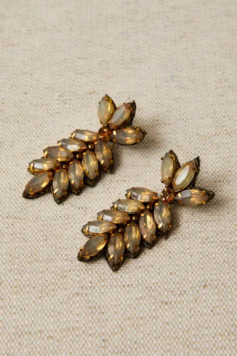 Pendientes Hoja Resina Cristalizada