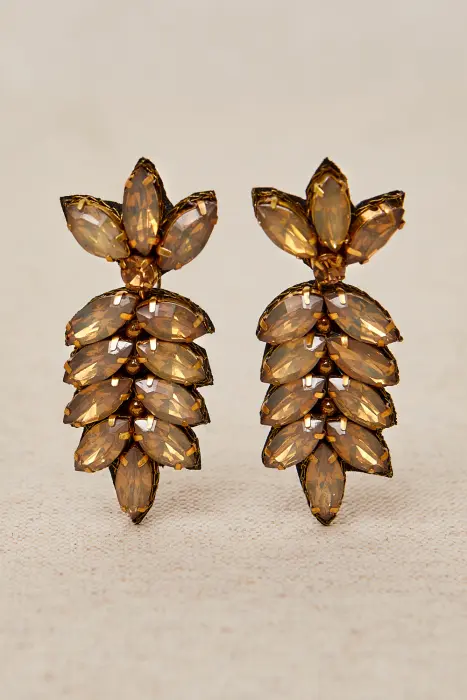 Pendientes Hoja Resina Cristalizada