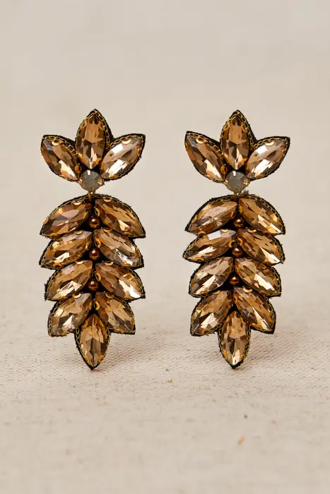 Pendientes Hoja Resina Cristalizada