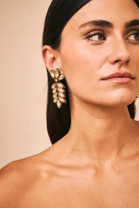 Pendientes Hoja Resina Cristalizada